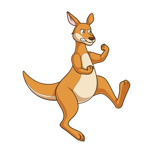 Angry kangaroo fighter. PNG - JPG and vector EPS file formats (infinitely scalable). Image isolated on transparent background.