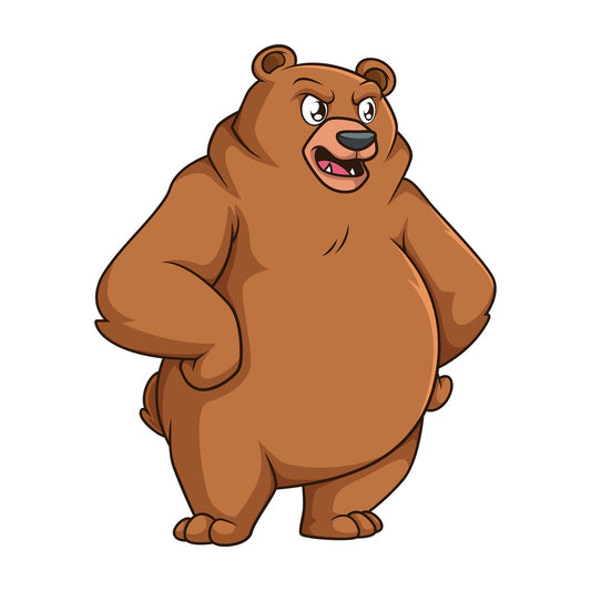 Angry bear. PNG - JPG and vector EPS file formats (infinitely scalable). Image isolated on transparent background.