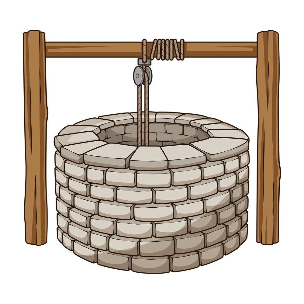 Brick well. PNG - JPG and vector EPS file formats (infinitely scalable). Image isolated on transparent background.