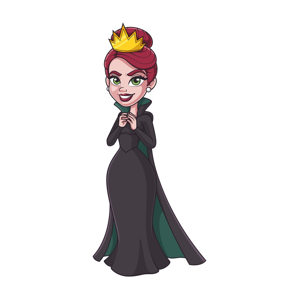 Evil queen plotting. PNG - JPG and vector EPS (infinitely scalable).