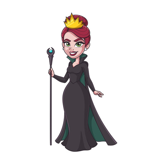 Evil queen holding sceptre. PNG - JPG and vector EPS (infinitely scalable).
