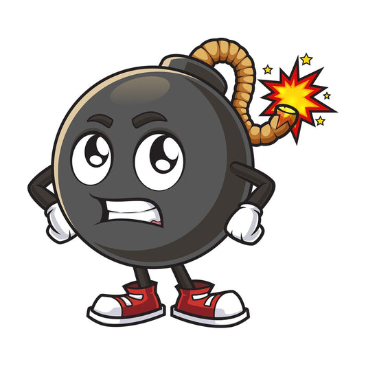 Angry bomb. PNG - JPG and vector EPS (infinitely scalable).