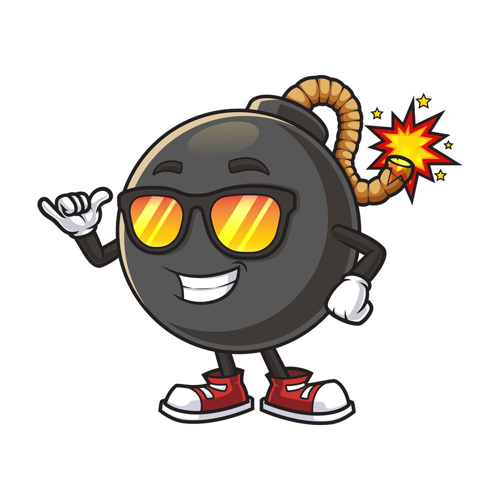 Cool bomb shaka sign. PNG - JPG and vector EPS (infinitely scalable).