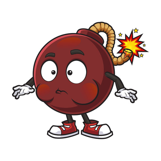 Bomb about to explode. PNG - JPG and vector EPS (infinitely scalable).