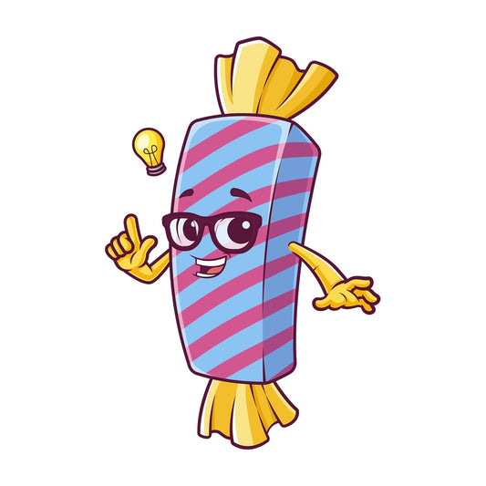 Candy having an idea. PNG - JPG and vector EPS (infinitely scalable).