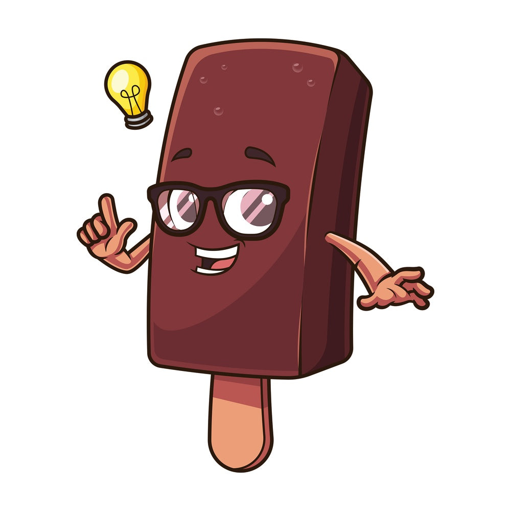 Ice pop having an idea. PNG - JPG and vector EPS (infinitely scalable).