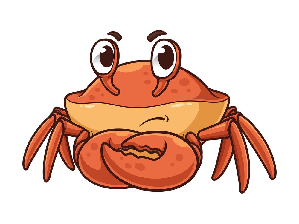 Grumpy crab. PNG - JPG and vector EPS (infinitely scalable).