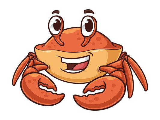 Happy crab. PNG - JPG and vector EPS (infinitely scalable).
