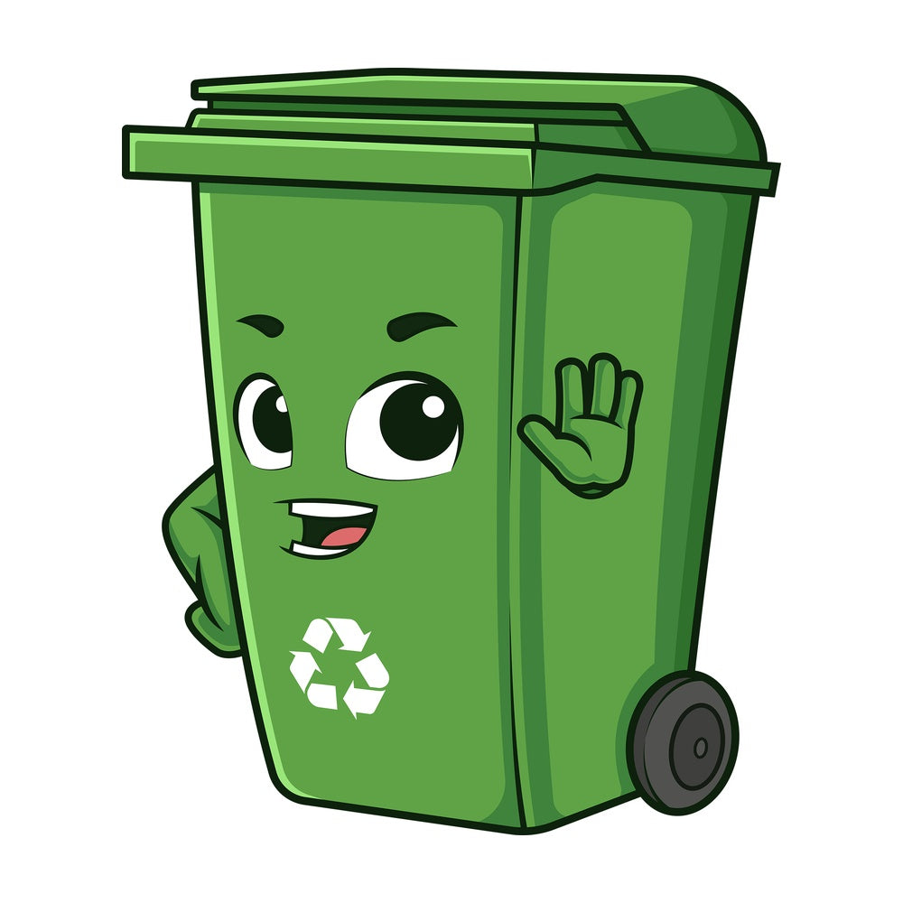 Trash bin stop gesture. PNG - JPG and vector EPS (infinitely scalable).