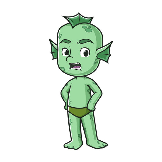 Angry merman. PNG - JPG and vector EPS (infinitely scalable).