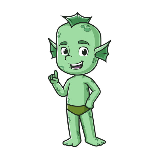 Merman making a point. PNG - JPG and vector EPS (infinitely scalable).
