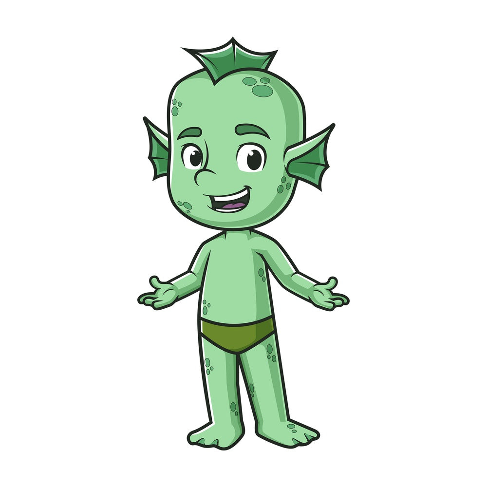 Welcoming male sea creature. PNG - JPG and vector EPS (infinitely scalable).