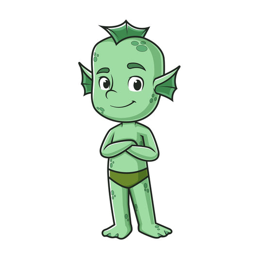 Happy male sea creature. PNG - JPG and vector EPS (infinitely scalable).