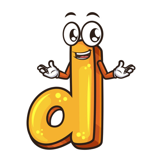 Lowercase letter d. PNG - JPG and vector EPS file formats (infinitely scalable). Image isolated on transparent background.