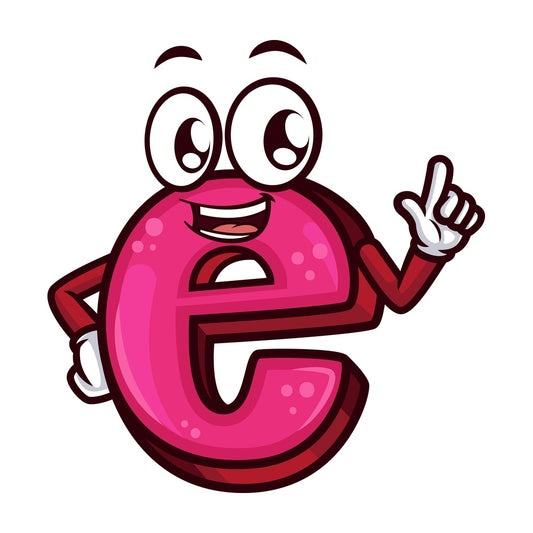 Lowercase letter e. PNG - JPG and vector EPS file formats (infinitely scalable). Image isolated on transparent background.