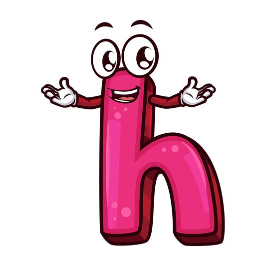Lowercase letter h. PNG - JPG and vector EPS file formats (infinitely scalable). Image isolated on transparent background.