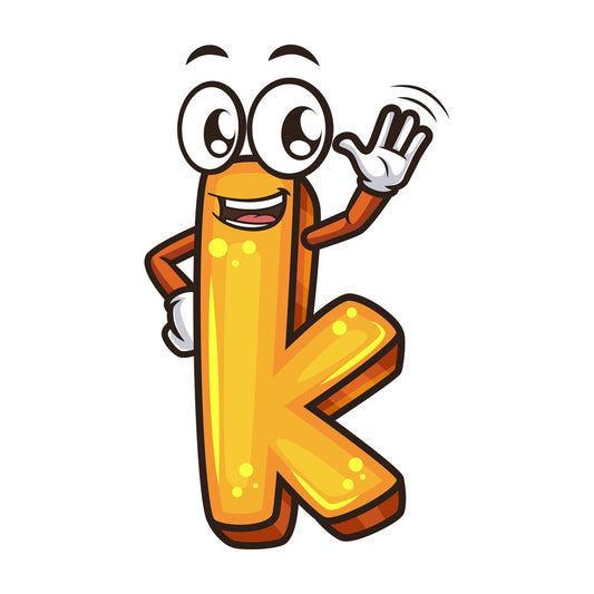 Lowercase letter k. PNG - JPG and vector EPS file formats (infinitely scalable). Image isolated on transparent background.