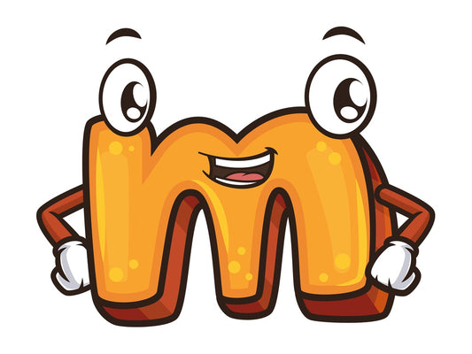 Lowercase letter m. PNG - JPG and vector EPS file formats (infinitely scalable). Image isolated on transparent background.