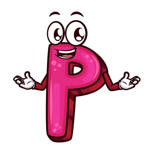 Lowercase letter p. PNG - JPG and vector EPS file formats (infinitely scalable). Image isolated on transparent background.