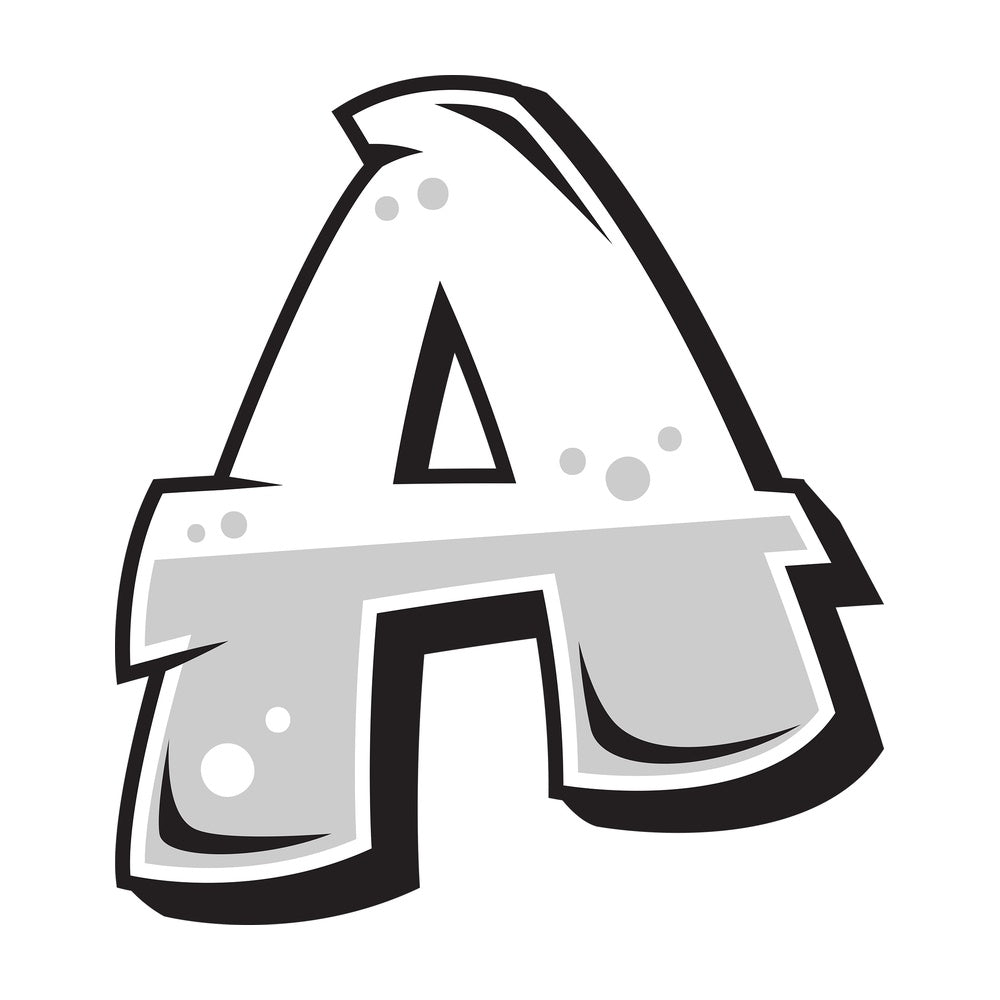 Graffiti letter a. PNG - JPG and vector EPS file formats (infinitely scalable). Image isolated on transparent background.