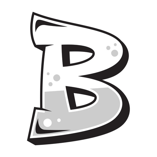 Graffiti letter b. PNG - JPG and vector EPS file formats (infinitely scalable). Image isolated on transparent background.
