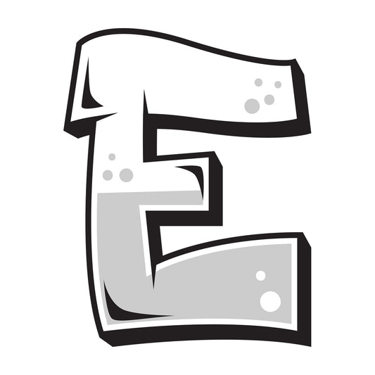 Graffiti letter e. PNG - JPG and vector EPS file formats (infinitely scalable). Image isolated on transparent background.
