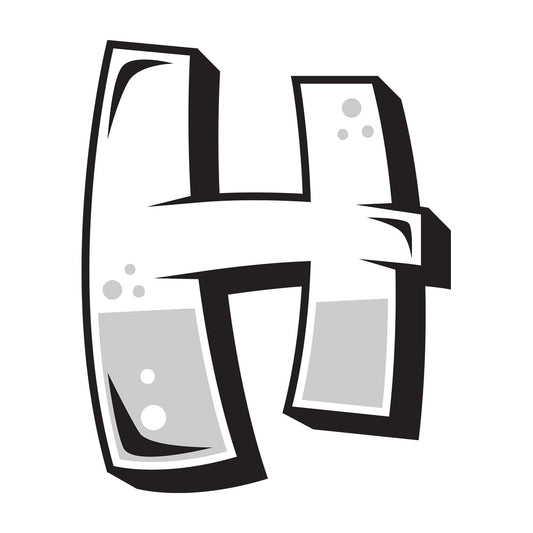 Graffiti letter h. PNG - JPG and vector EPS file formats (infinitely scalable). Image isolated on transparent background.
