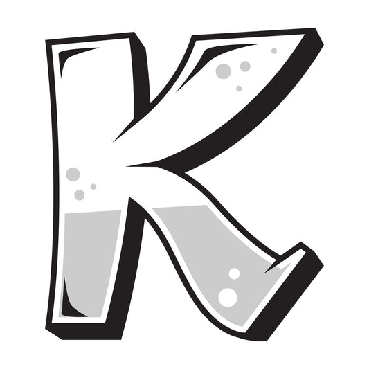 Graffiti letter k. PNG - JPG and vector EPS file formats (infinitely scalable). Image isolated on transparent background.