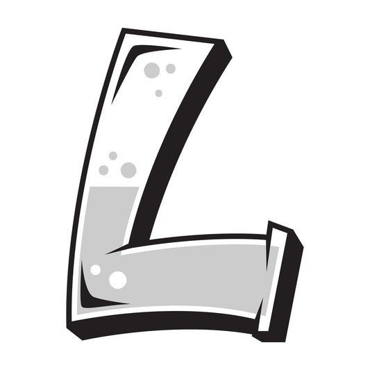 Graffiti letter l. PNG - JPG and vector EPS file formats (infinitely scalable). Image isolated on transparent background.