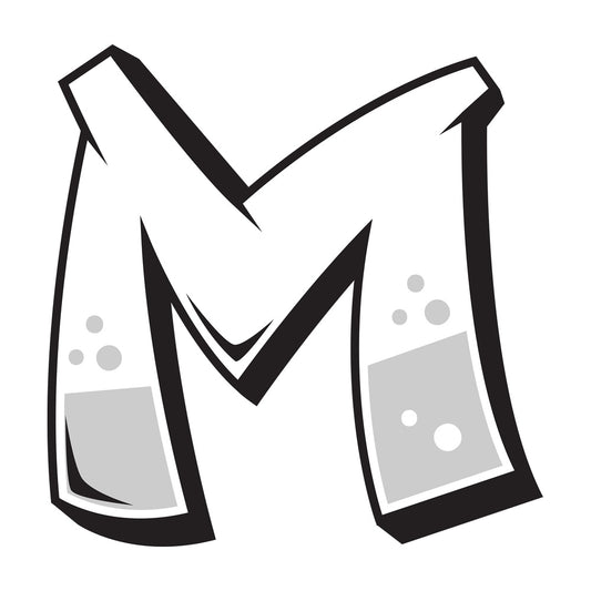 Graffiti letter m. PNG - JPG and vector EPS file formats (infinitely scalable). Image isolated on transparent background.
