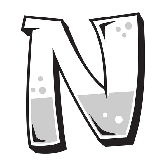 Graffiti letter n. PNG - JPG and vector EPS file formats (infinitely scalable). Image isolated on transparent background.