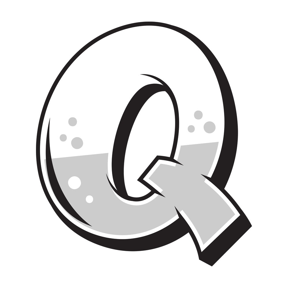 Graffiti letter q. PNG - JPG and vector EPS file formats (infinitely scalable). Image isolated on transparent background.