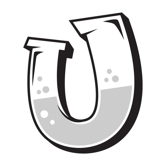 Graffiti letter u. PNG - JPG and vector EPS file formats (infinitely scalable). Image isolated on transparent background.