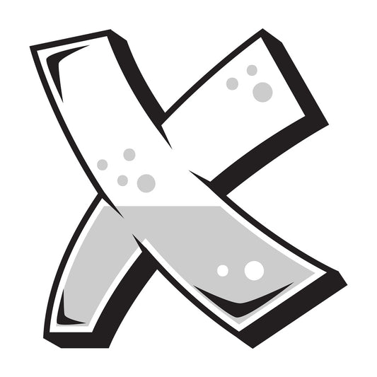Graffiti letter x. PNG - JPG and vector EPS file formats (infinitely scalable). Image isolated on transparent background.