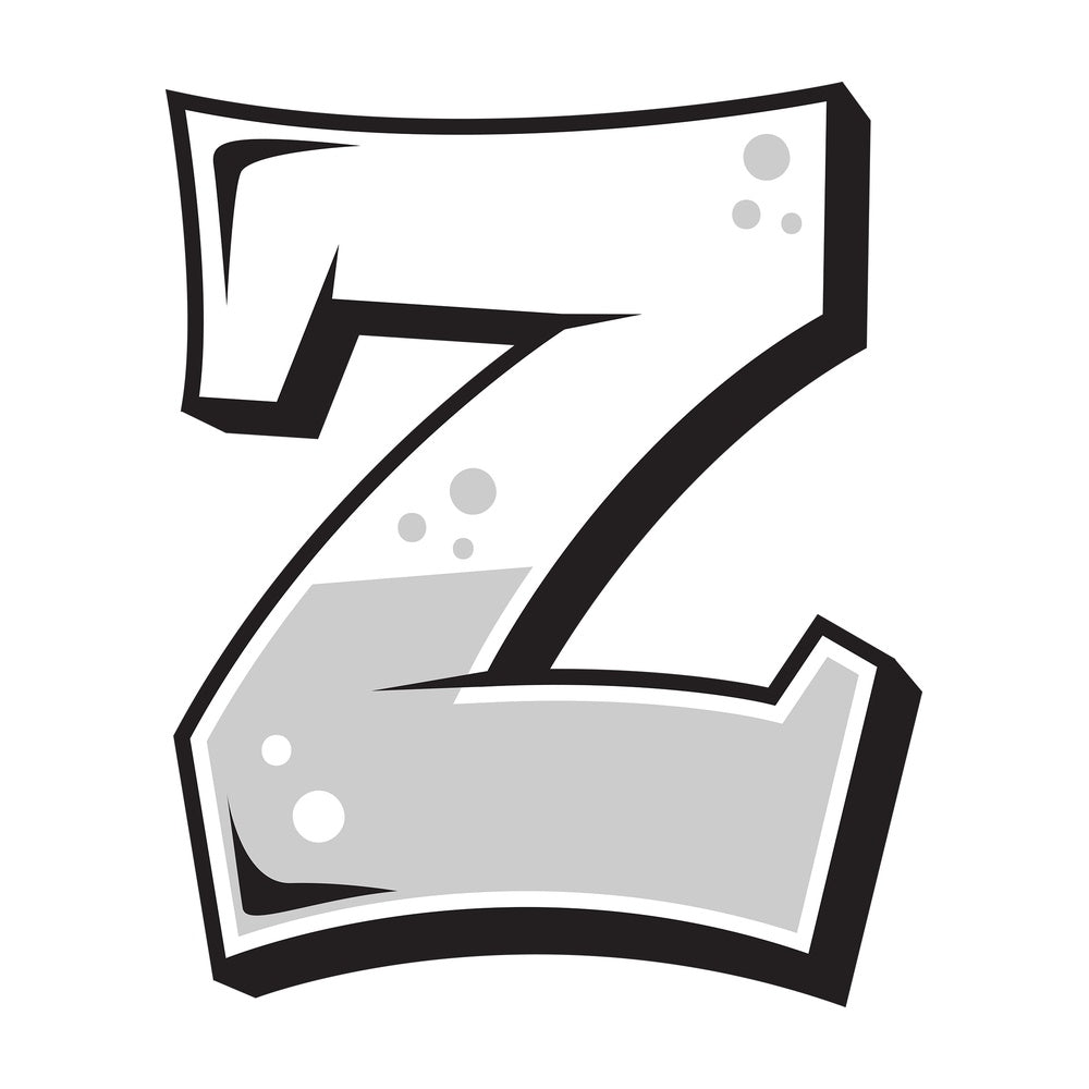 Graffiti letter z. PNG - JPG and vector EPS file formats (infinitely scalable). Image isolated on transparent background.