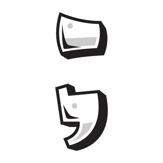 Graffiti semicolon. PNG - JPG and vector EPS file formats (infinitely scalable). Image isolated on transparent background.