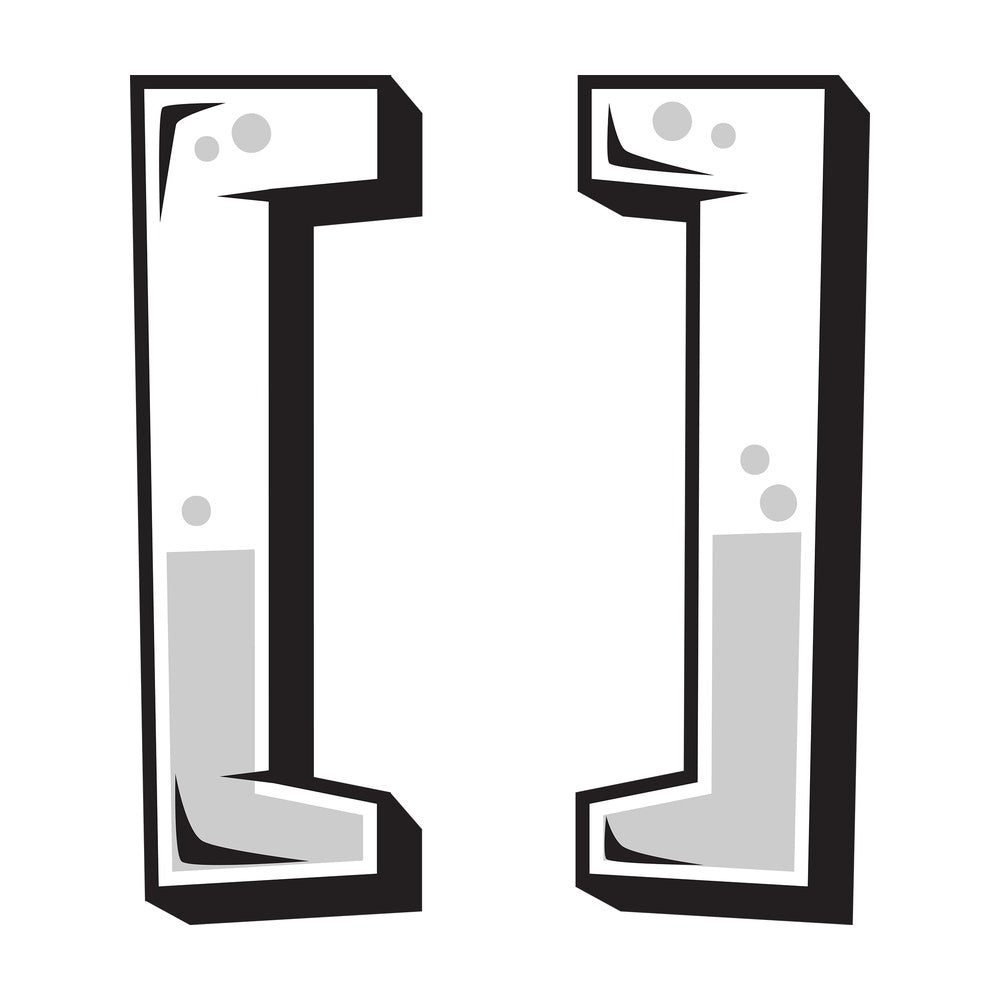 Graffiti square brackets. PNG - JPG and vector EPS file formats (infinitely scalable). Image isolated on transparent background.
