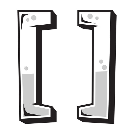 Graffiti square brackets. PNG - JPG and vector EPS file formats (infinitely scalable). Image isolated on transparent background.