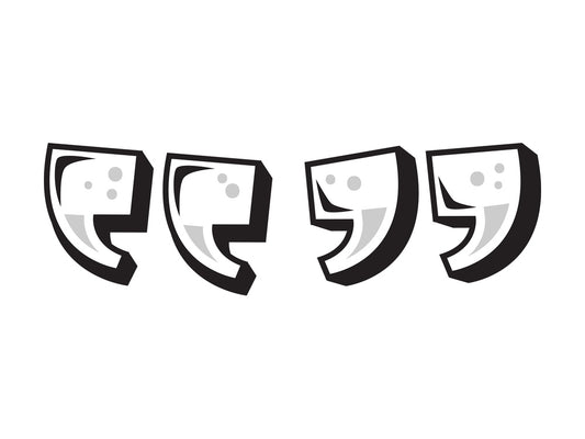 Graffiti quotation marks. PNG - JPG and vector EPS file formats (infinitely scalable). Image isolated on transparent background.