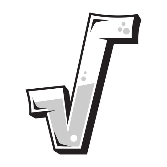 Graffiti square root. PNG - JPG and vector EPS file formats (infinitely scalable). Image isolated on transparent background.