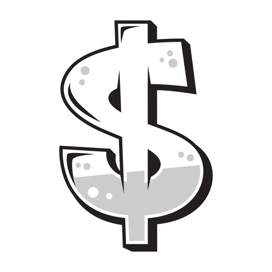 Graffiti dollar sign. PNG - JPG and vector EPS file formats (infinitely scalable). Image isolated on transparent background.