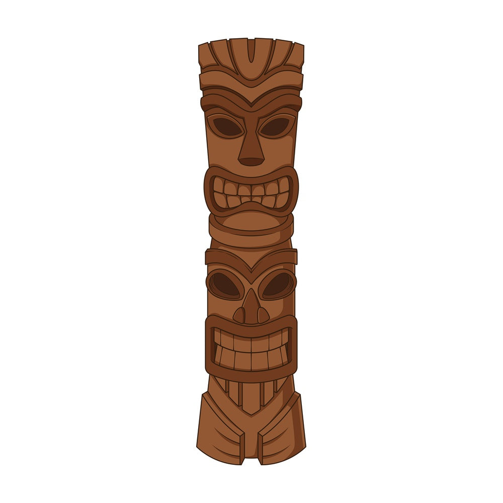 Wooden tiki totem. PNG - JPG and vector EPS (infinitely scalable).