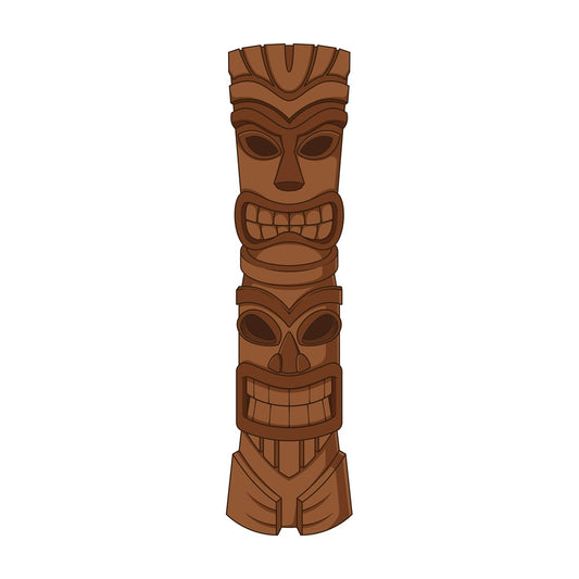 Wooden tiki totem. PNG - JPG and vector EPS (infinitely scalable).