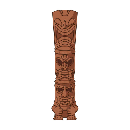 Tiki totem pole. PNG - JPG and vector EPS (infinitely scalable).