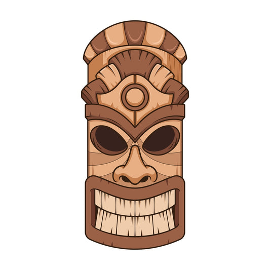 Wooden tiki mask. PNG - JPG and vector EPS (infinitely scalable).|Tiki Blank Sign