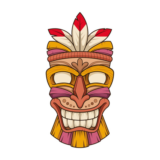 Tribal tiki mask. PNG - JPG and vector EPS (infinitely scalable).