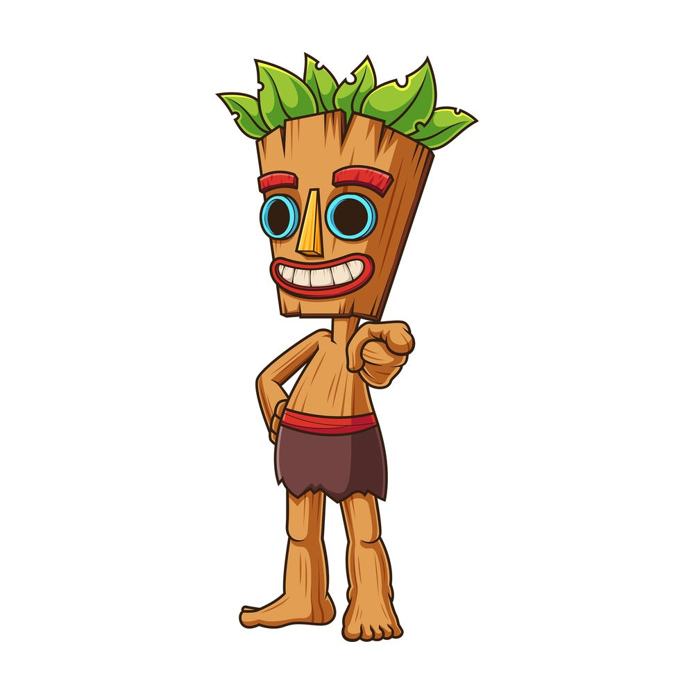 Tiki man pointing. PNG - JPG and vector EPS (infinitely scalable).