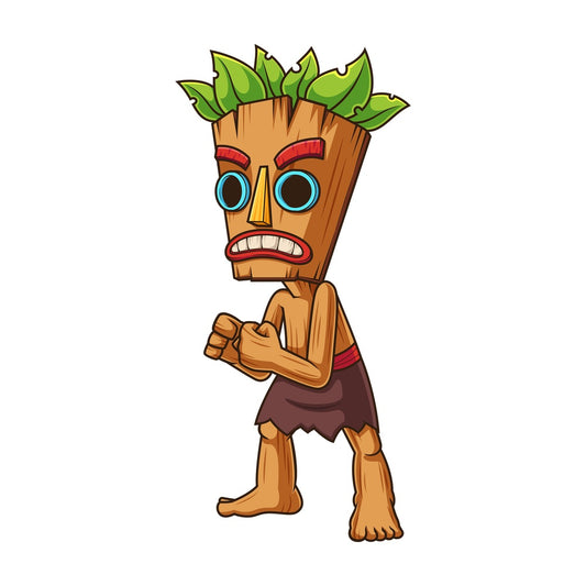 Angry tiki character. PNG - JPG and vector EPS (infinitely scalable).
