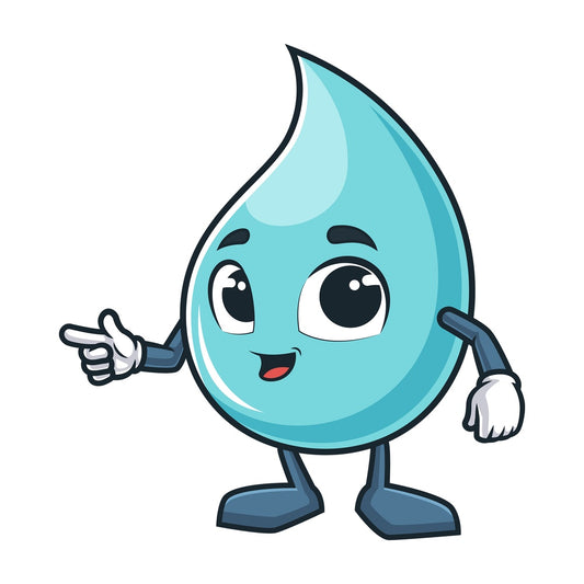 Water drop pointing. PNG - JPG and vector EPS (infinitely scalable).