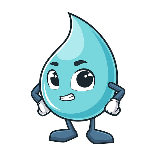 Angry water drop. PNG - JPG and vector EPS (infinitely scalable).